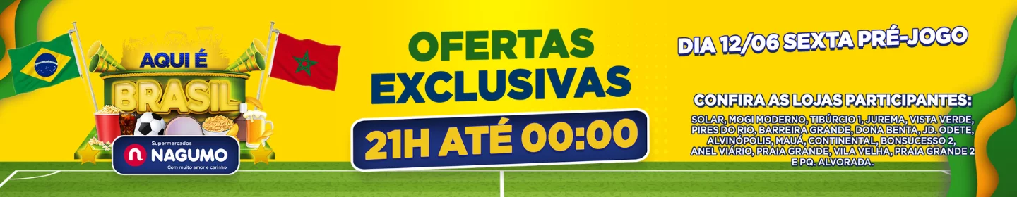 Ofertas exclusivas 21h até 00h